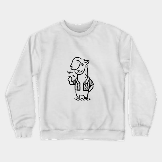 Hi, Llama Crewneck Sweatshirt by GACHUU